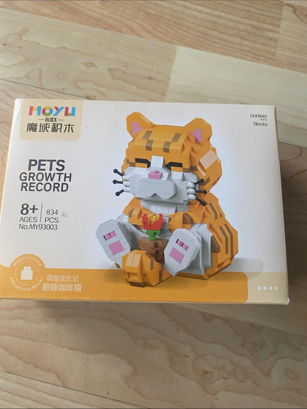 Orange Cat Block Kit Figurine